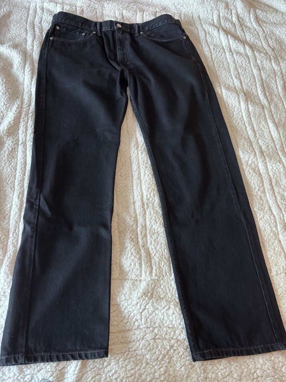 Vintage Levi 505 Black Jeans Regular Fit Straight Leg Mens 36x32 Red Tag